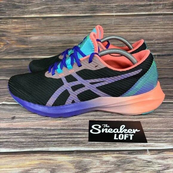 Asics Versablast Women's Black Purple Athletic Running‎ Shoes - Picture 3 of 8